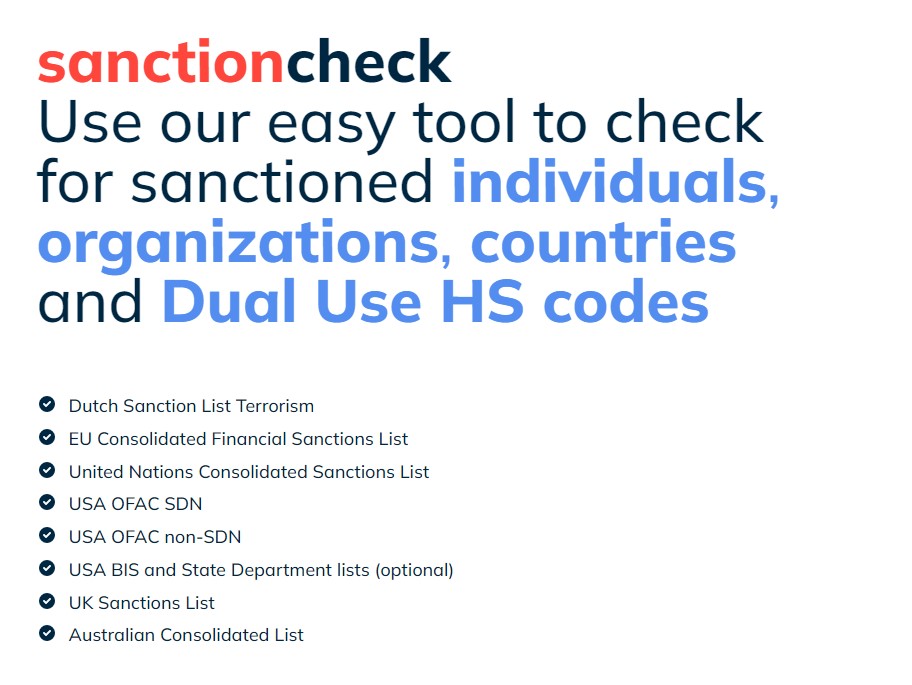Hoe helpt <strong>sanctioncheck.eu</strong> u?