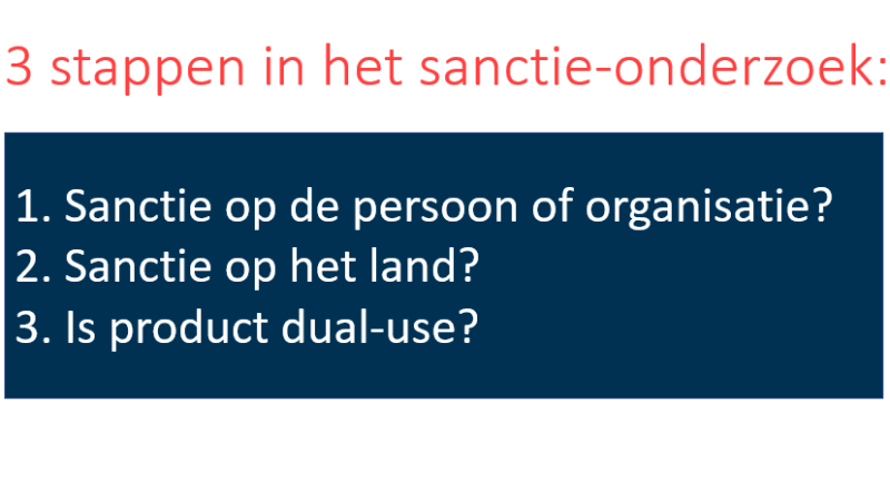 “Mag ik zaken doen met een organisatie?” Bepaal in 3 stappen of er sancties zijn.